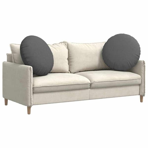 Sittkuddar 2 pcs Mörkgrå Ø60 x 21 cm tyg