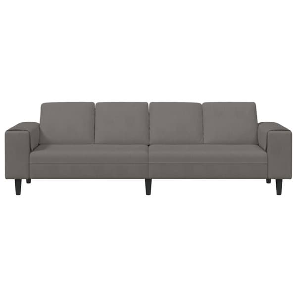 Soffa Ljusgrå 250 x 77 x 76 cm Kordread tyg