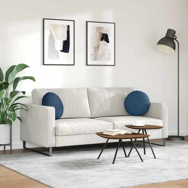 Sittkuddar 2 pcs Blå Ø40 x 13 cm tyg