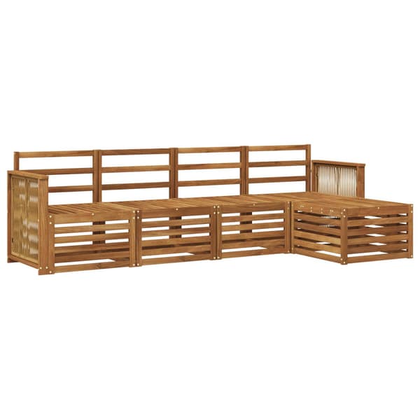 Utomhussoffset 5 pcs Naturlig