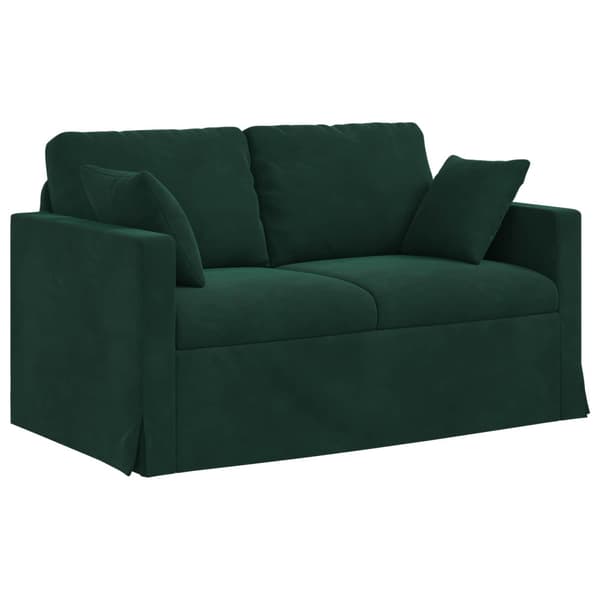 Soffset 2 pcs Mörkgrön 138 x 78 x 80 cm Sammet
