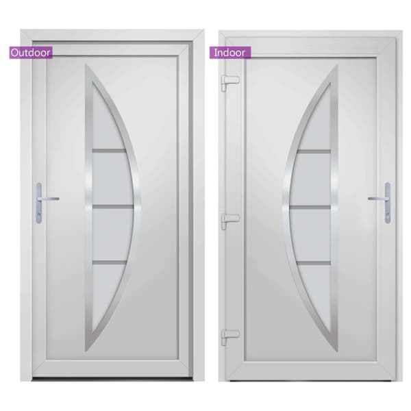 Ytterdörr vit 98x200 cm PVC