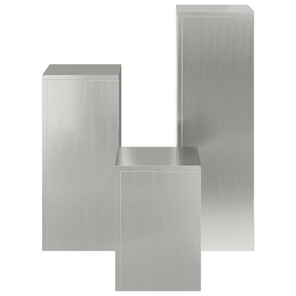 Växtställ 3 pcs Silver Galvaniserat stål