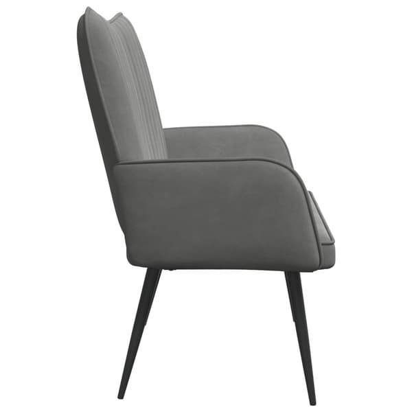 Tvåsitssoffa Mörkgrå 115 x 61 x 87 cm Sammet