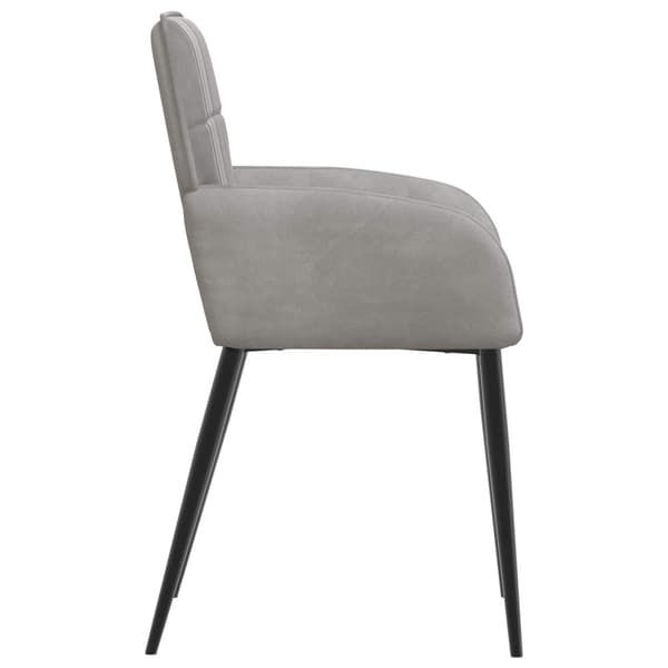 Matstolar 4 pcs Sammet Ljusgrå 57 x 50 x 85 cm