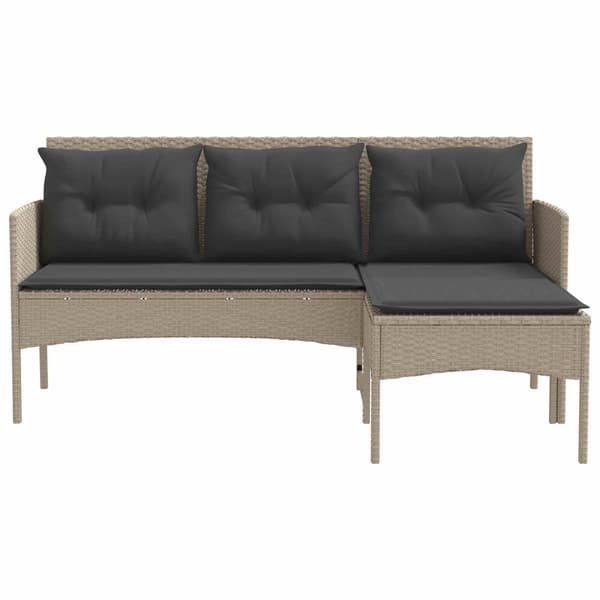 Trädgårdsoffset med kudde 2 pcs konstrotting