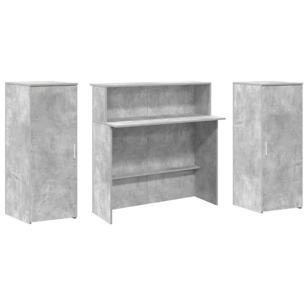 Receptionsdisk betonggrå 180x50x103,5 cm konstruerat trä