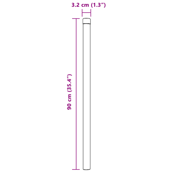 Stängselstolpe 2 pcs Grå 90 cm Pulverlackerad stål