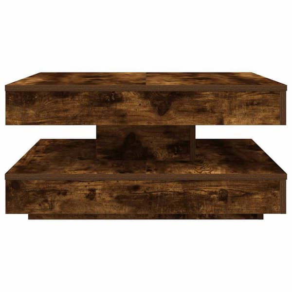 Soffbord 360 grader vridbart rökfärgad ek 70x70x34,5 cm