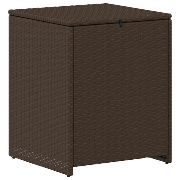 Soffset 5 st Brun och krämvit Poly Rattan och stål