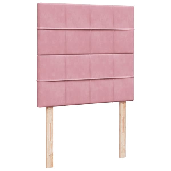 Ramsäng med madrass rosa 100x200 cm sammet