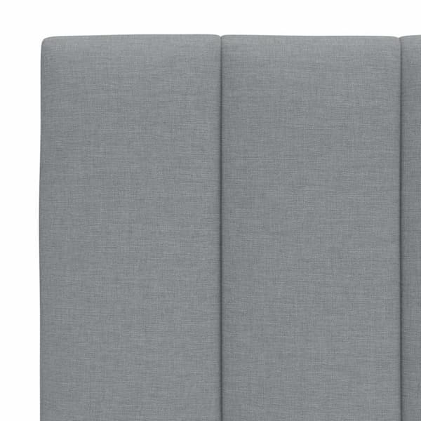 Bed Frame without Mattress "Hanko" Light Grey 90x200 cm Fabric