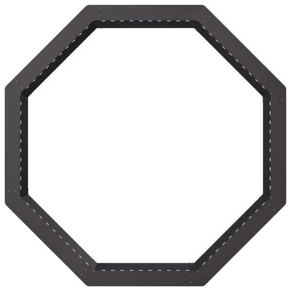Eldstad ring Svart 90 x 90 x 25 cm Stål