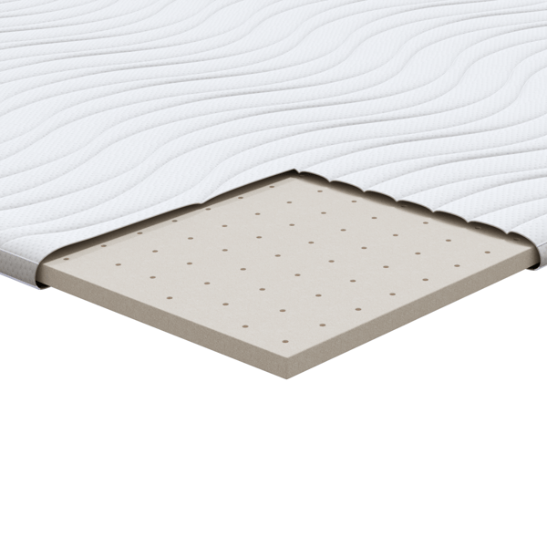 Madrasskydd Vit 90 x 190 cm Stickad tyg