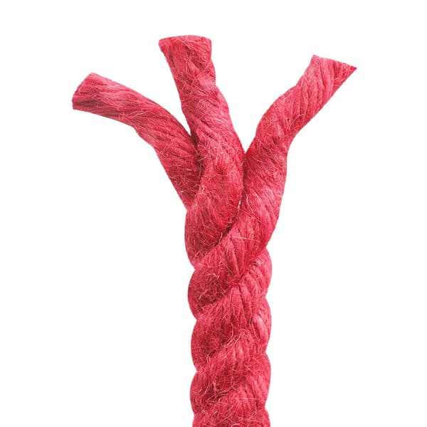 Juterep Röd 100% Tossa jute