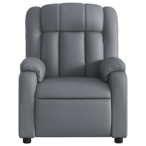 Reclinerfåtölj grå konstläder