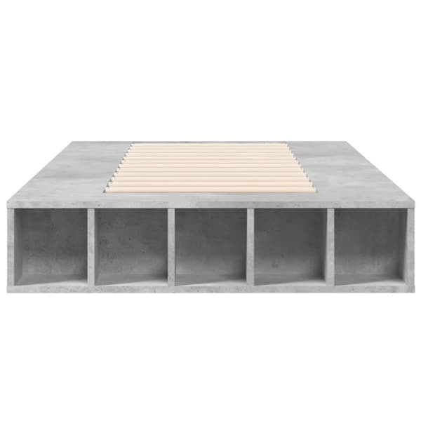 Sängram betonggrå 90x190 cm konstruerad trä