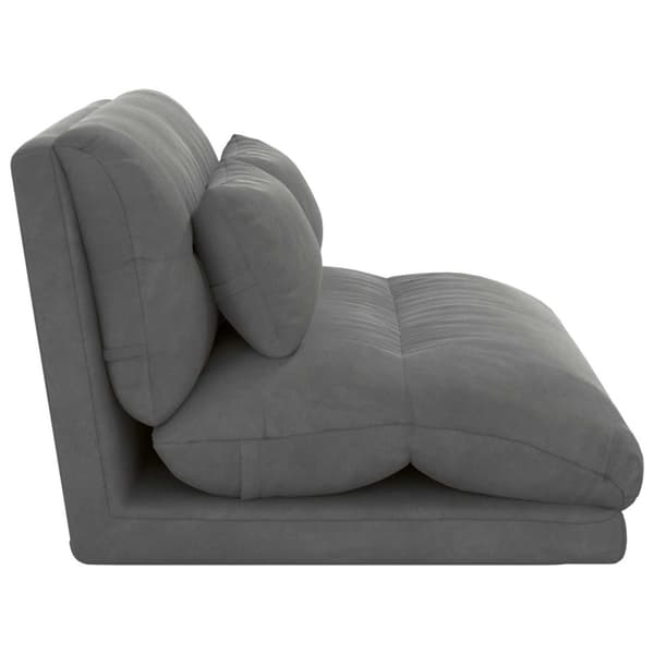 Golvstol Mörkgrå 110 x 82 x 55 cm Sammet