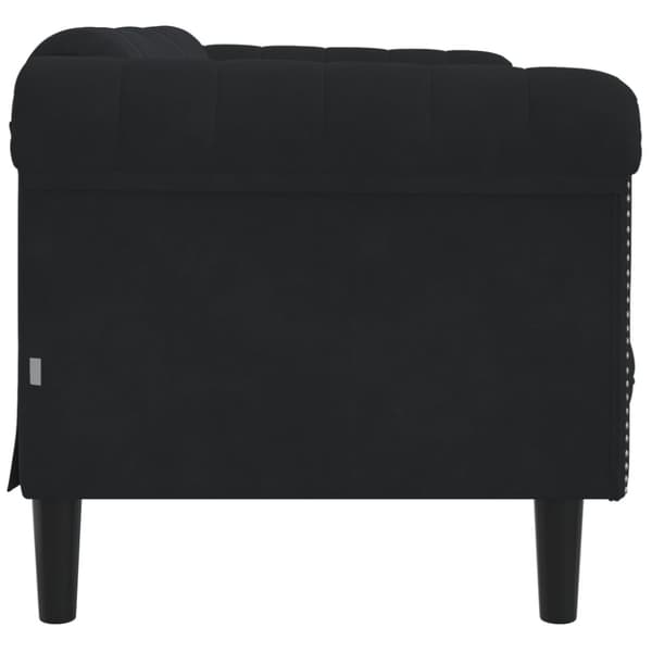 Soffa 2-sits svart sammet