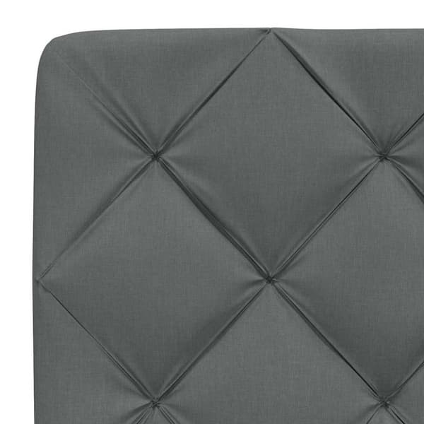 Bed Frame without Mattress Dark Grey 100x200 cm Fabric
