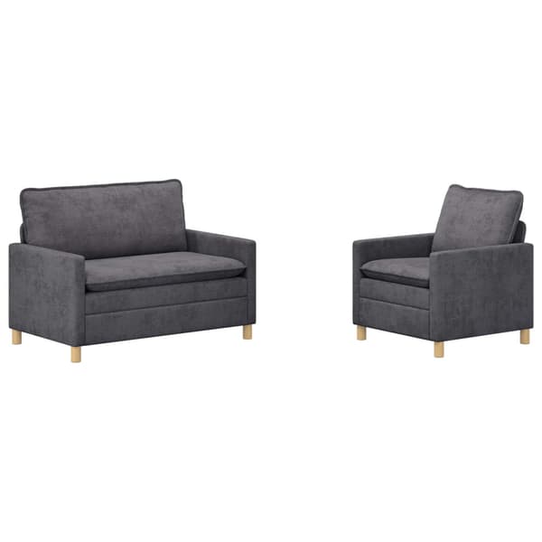 Soffset 2 pcs Mörkgrå Polyester