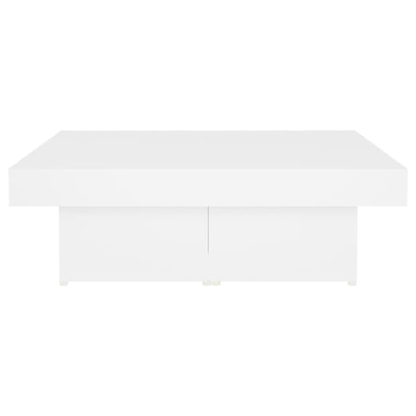 Soffbord vit 90x90x28 cm konstruerat trä