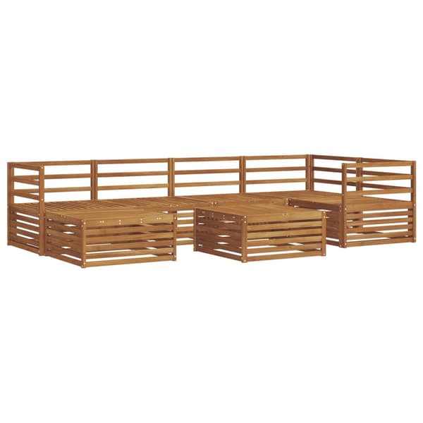 Utomhussoffset 7 pcs Naturfärg