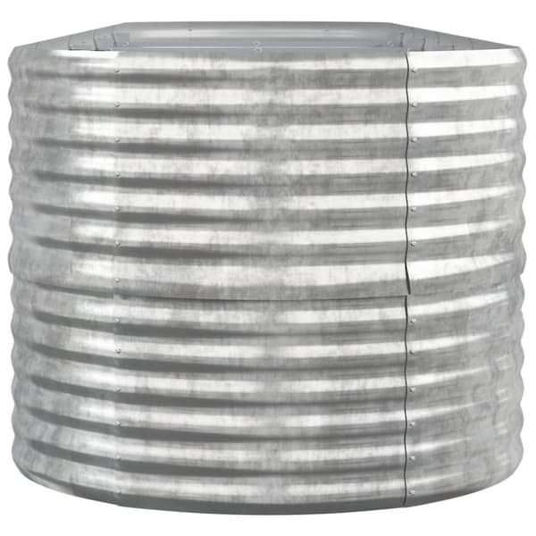 Odlingslåda galvaniserat stål 368x80x68 cm silver