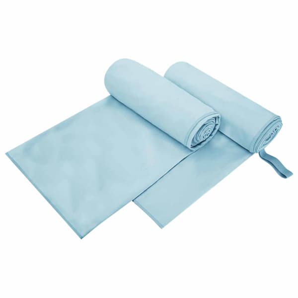 Sporthanddukar 2 pcs Blå 200 x 100 cm Polyester och polyamid
