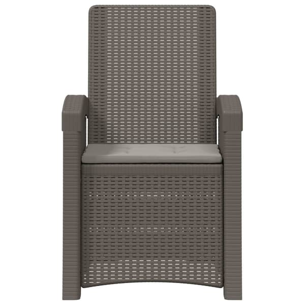 Reclining gardenstol i rottinglook 2 pcs Ljusgrå PP
