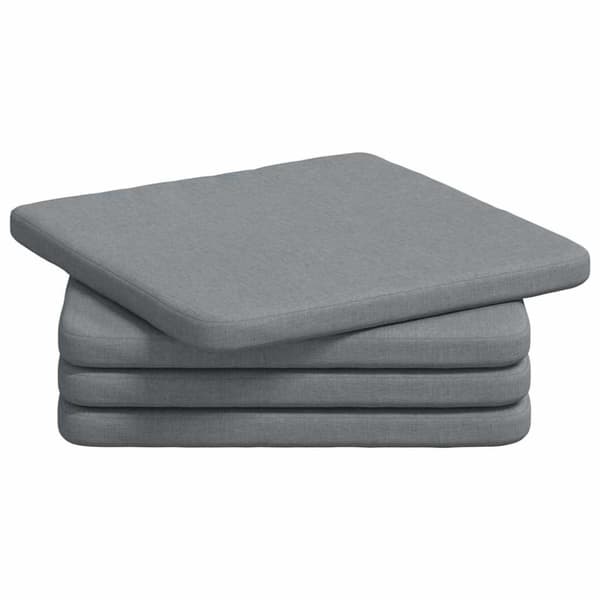 Sittkuddar 4 pcs Ljusgrå 40 x 40 x 3 cm tyg