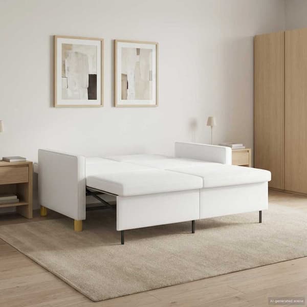 Pull Out Sofa Bed Vit Tyg