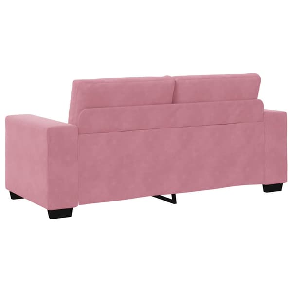 Tvåsitssoffa rosa 180x77x82 cm sammet