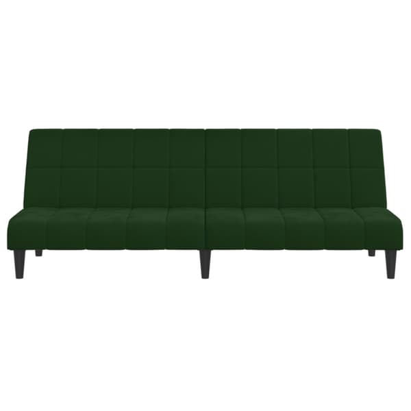 Bäddsoffa 2-sits mörkgrön sammet