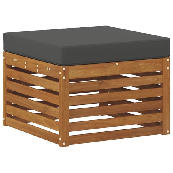 Utomhussoffset med kudde 4 pcs Naturlig och Antracit