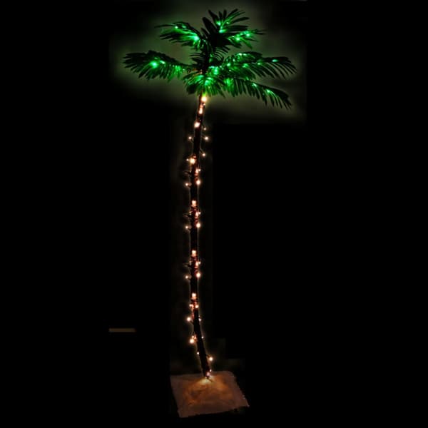 Palmträd med LED varmvit 96 LEDs 180 cm