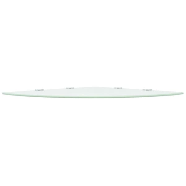 Hörnhylla glas med förkromade hyllkonsoler vit 45x45 cm