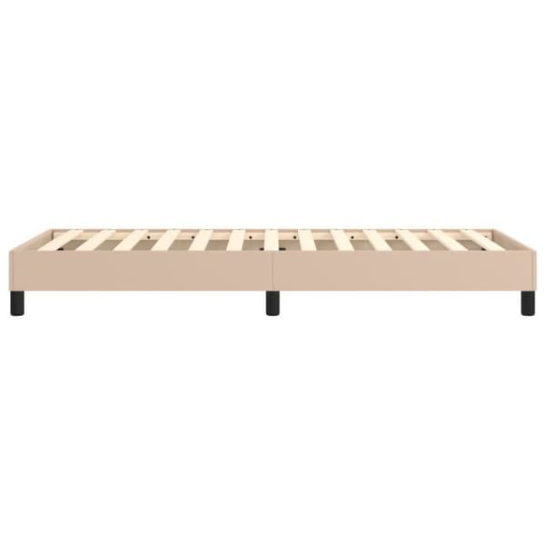 Boxspring-sängram cappuccino 80x200 cm konstläder