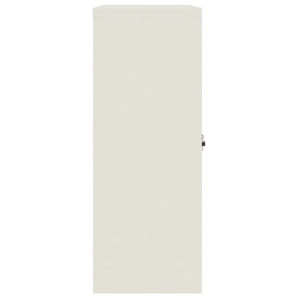 Dokumentskåp vit 90x40x105 cm stål