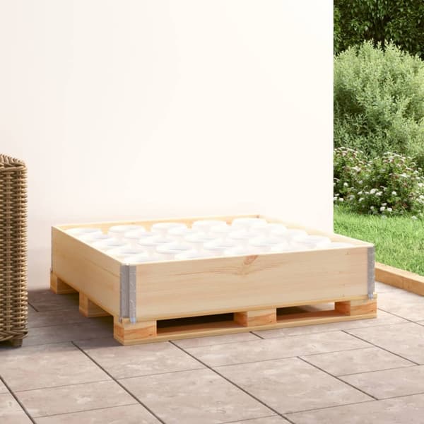 Pallkrage 100x100 cm massiv furu