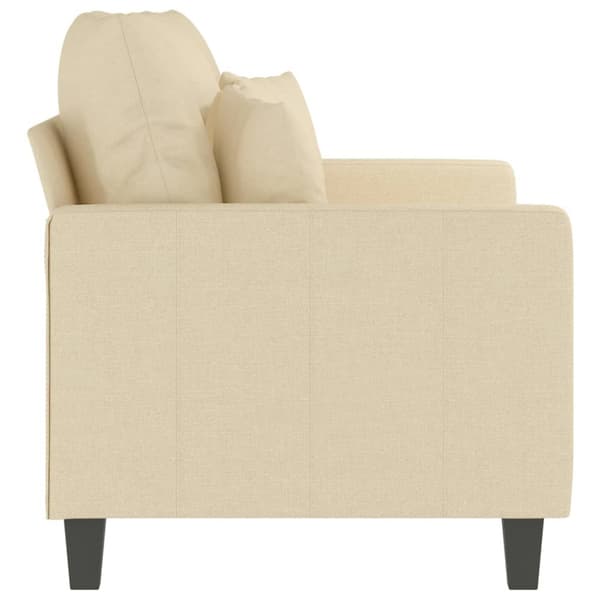 2-sitssoffa gräddvit 120 cm tyg