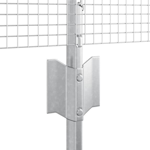 Stängsel med stolpe Silver 0,4 x 10 m Stål
