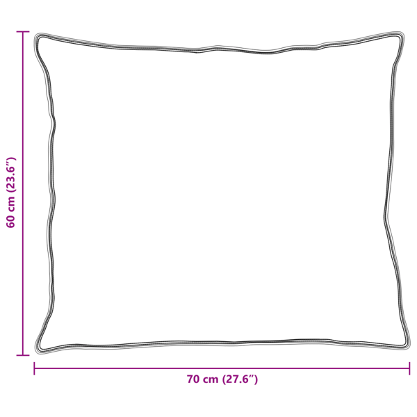 Kudde med kudde Vit 60 x 70 cm Bomull