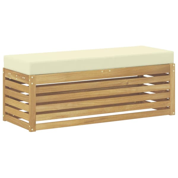 Utomhussoffset Vit och grädde 115 x 43 x 45 cm