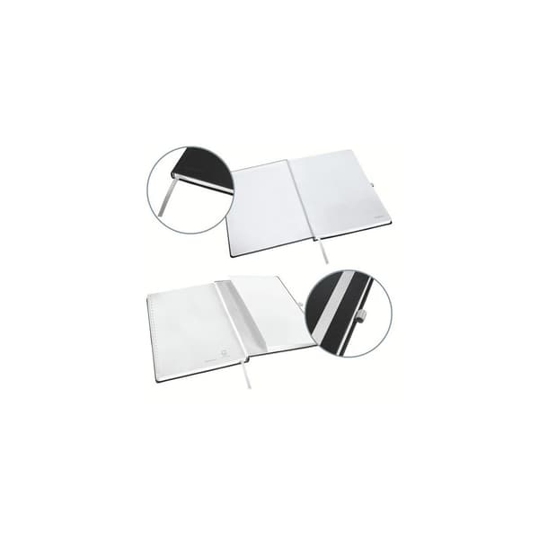 Ant.bok LEITZ Style A5 H rut. 80bl svart