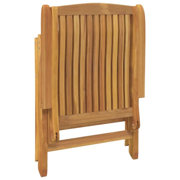 Fällbara fåtöljer med dynor, 4 st, massivt trä, teak