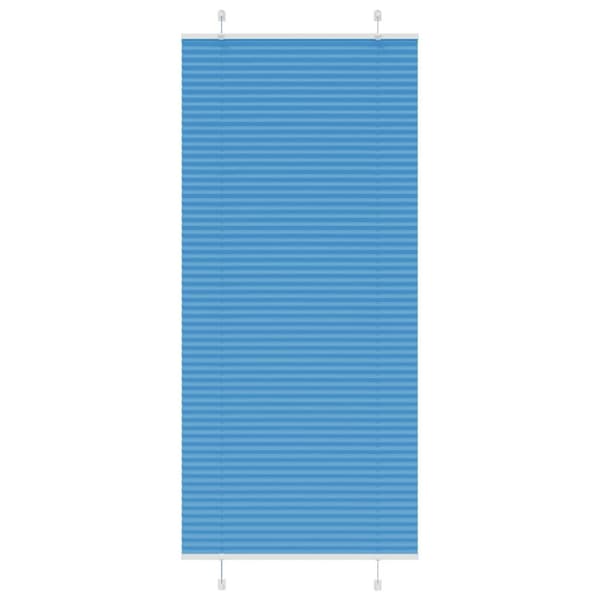 Plisserad persienn blå 85x200 cm tyg bredd 84,4 cm polyester