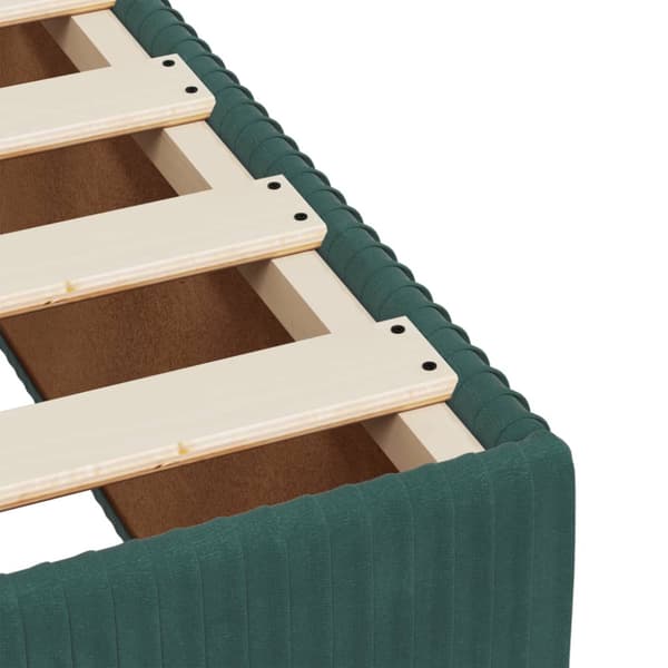 Ramsäng med madrass mörkgrön 120x200 cm sammet