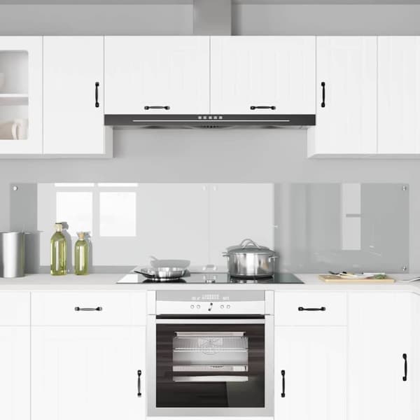 Köksskydd 2 pcs Transparent 110 x 50 cm härdat glas