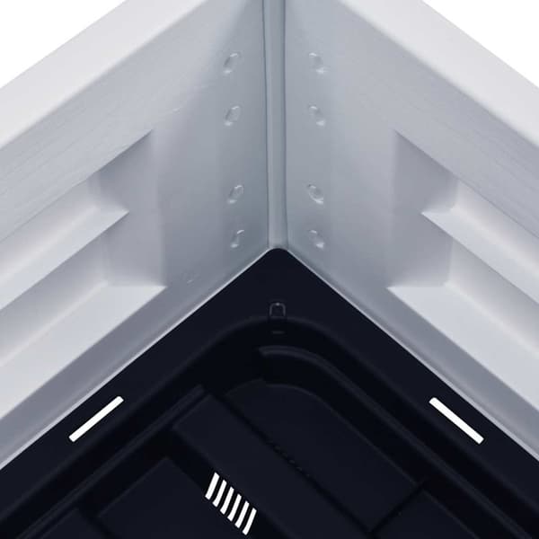 Upphöjd odlingslåda PP vit 43x43x35 cm